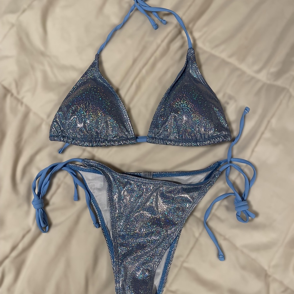 Shimmering Blue Bikini Set
